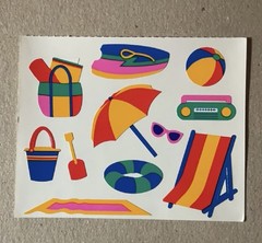 *Mrs. Grossman’s Large Stickers Beach 1/2 Sheet