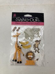 Lot of 5 Provo Craft STAND-OUTS 3D Stickers Insects, Zoo, Tools, Construction