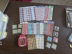 Lot of 54 Pkgs Alphabet/Number 3D Foam Glittery Shiny Cardstock Stickers NEW