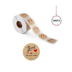 1000Pcs 2″ Thank You for Your Order Stickers Roll Retro Adhesive High quality