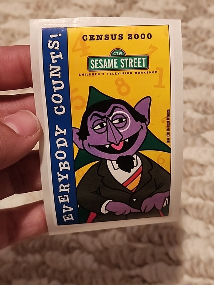Sesame Street . Count . Everybody Counts Stickers (Lot Of 3)