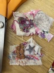 Slow Stitch, Patch, Vintage Handmade Upcycle,Junk Journal,tag,embellishment