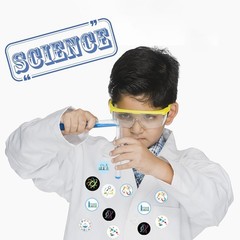 500 Science Party Decorations Stickers – Mad Scientist Labels for Birthday & Bab