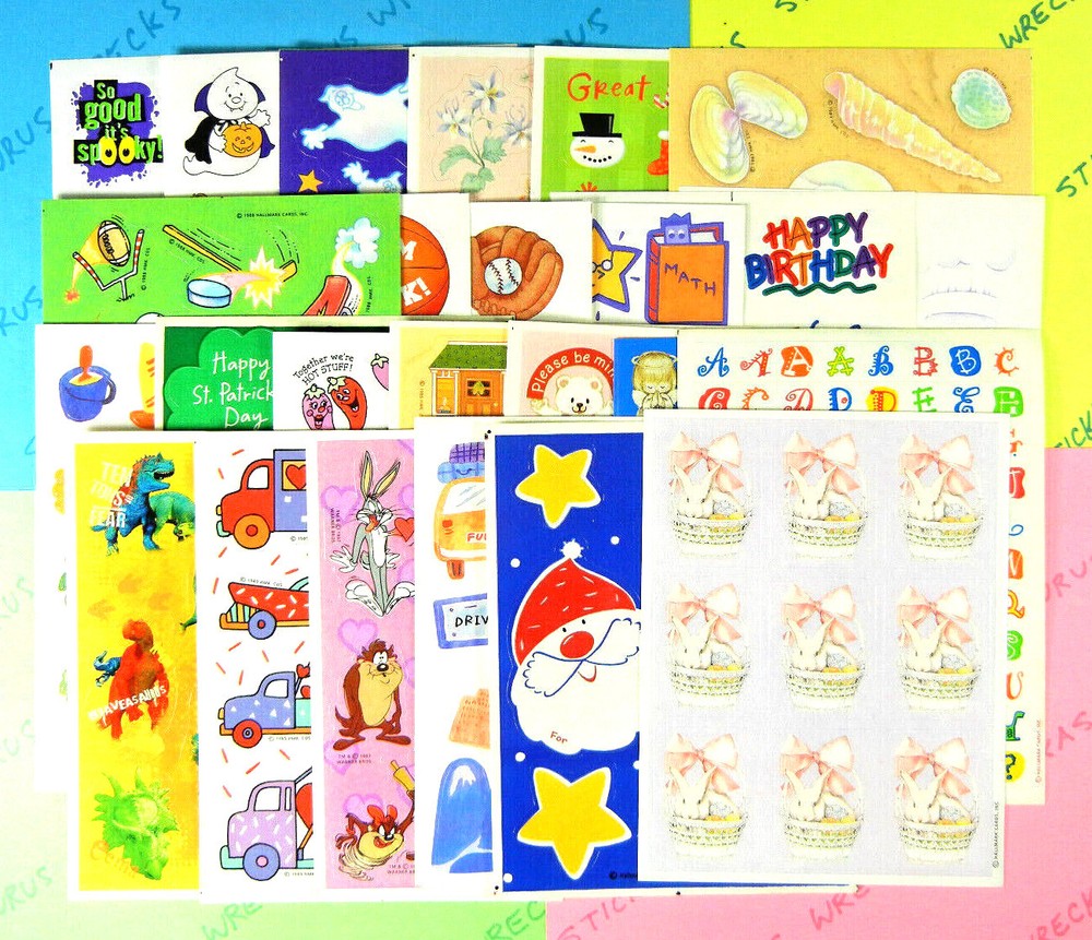 Vintage Hallmark Holidays & Occasions Sticker Sheet You Choose