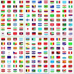 384 Pieces World Flag Stickers Assorted Country Flag Stickers Flags of The World