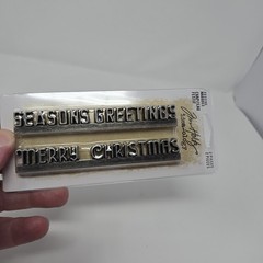 Tim Holtz Festive Marquee Idea-ology Merry Christmas Seasons Greetings New