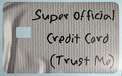 Super Official Card Skin: Duct Tape Style Vinyl Sticker Credit, Debit, Fun Money