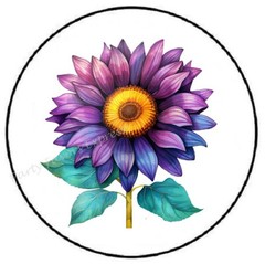 PURPLE FLOWER ENVELOPE SEALS LABELS STICKERS PARTY FAVORS