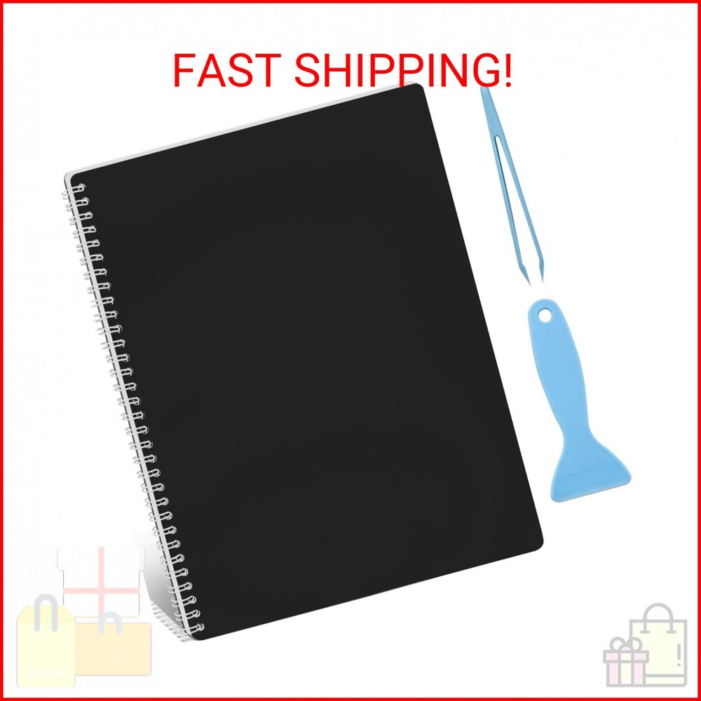 Ruatu Large Reusable Sticker Book Collecting Album 8.5×11 Inch Sticker Collectio