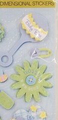 Studio 112 Newborn Baby Boy Stickers Dimensional Pastel Blue Scrapbooking Crafts