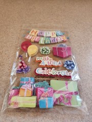 The Paper House~Happy Birthday~Dimensional Stickers