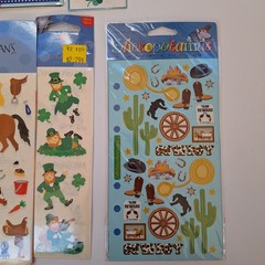 Lot of 1980’s Sticker Mods 1983 Mrs Grossman Horses Stickopotamus Western Clover