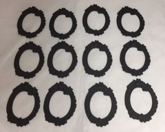 Tim Holtz Die Cuts * Embossed Floral Frame * Set of 12 * Black, White or Kraft