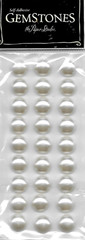 Gems Pearl Round 10mm Pearls White Cream Wedding Grandma Paper Studio Stickers