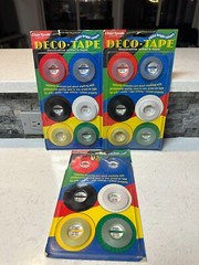 LOT Chartpak Deco Bright Decorative Tape 1/8″ x 324″ Red/Black/Blue/Green/Yellow