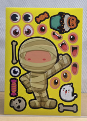 Halloween Make A Face Stickers Party Favors DIY Crafts 18 Sheets 6 Designs