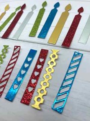 Die Cuts Layering Candles 18 Pieces *You Choose Color* Foil Mirror Glitter Speci
