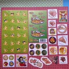 vintage 80s 90s + scratch & sniff PIZZA Stickers Sandylion Mark 1 Trend CTP Lot