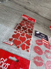 Scrapbook Stickers LOT Love Hearts Lips Valentine’s Day Sticko Retired NEW #34