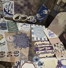 Lot Junk Journal Kit Paper Stickers Tickets Tags Labels Ephemera Cards Tags Book