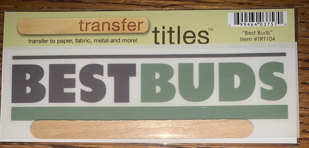 My Mind’s Eye RUB ON TRANSFER TITLES “ Best Buds “ SCRAPBOOK CRAFT Card Making