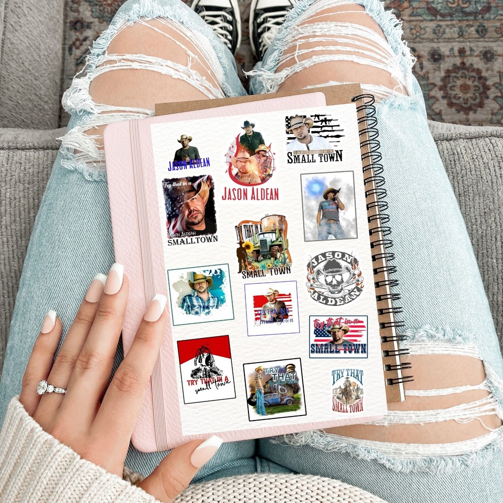 Country Music Sticker Pack Jason Aldean Try That In A Small Town Mirror Stickers