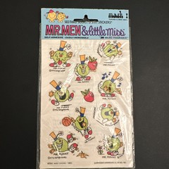 1976 SCRATCH N SNIFF MR. MEN AND LITTLE MISS STICKERS SEE THRU MARK • MR. FUNNY