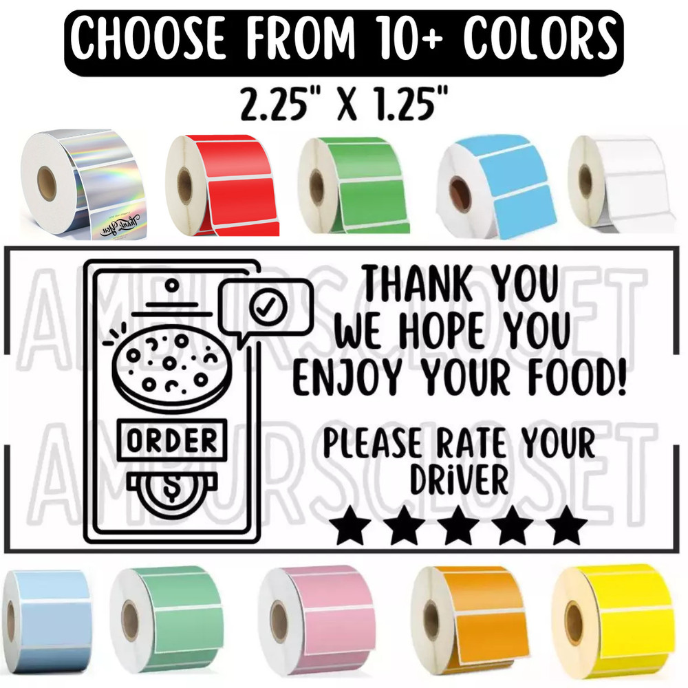 50 DoorDash UberEATS Grubhub Spark 2.25″ STICKERS LABELS SCRATCH RESISTANT
