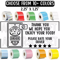 50 DoorDash UberEATS Grubhub Spark 2.25″ STICKERS LABELS SCRATCH RESISTANT