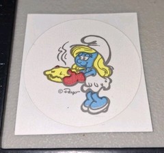 vintage Stickers Scratch N Sniff Smurfet SMURF APPLE, Single,peyo RARE