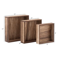 Tim Holtz Boxes Squares Vignette, Brown 5.5″ x 4.75″ x 5.5″,
