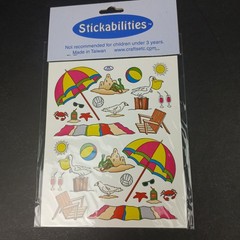 Stickabilities Lot of 2 sticker Packs Beach & Ocean Fish ~ Total of 4 Sheets NEW
