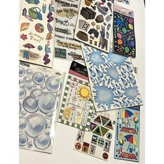 Scrapbooking Sticker Lot Summer Beach Vacation Picnic Travel Car Planes Die Cuts