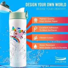 Water-Resistant Printable Vinyl Sticker Paper – 15 Glossy Sheets, Quick Drying