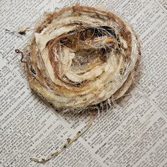 Fiber Art Yarn Journal Scrapbook Mixed Media Gift Wrap 24 Yds «Coffee & Cream»