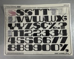 C-THRU Graphics 1976 Rub-On Dry Transfer Letters Signet Vintage 4 Sheets