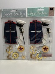 Jolee’s Sticko EK Success Scrapbooking Embellishments Lot Military Wedding.