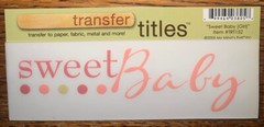 My Minds Eye RUB ON TRANSFER TITLE “Sweet Baby“ Pink Girl Infant SCRAPBOOK CRAFT