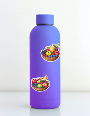 Fruit Bowl Die Cut Vinyl Stickers Set Scrapbooking Laptop WaterBottle