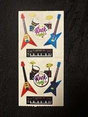 New Sandylion Mylar Foil 1980’s Rock And Roll Instruments Drum Guitar Keyboard