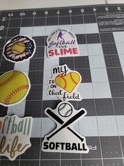 ASST SOFTBALL STICKERS GIRLS (SB3) ST4