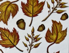 FALL LEAVES & CHESTNUT￼ Sticker(18pc)Stickabilitie•Chestnut •Autumn•Tree•Falling