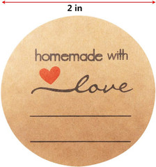 Jam and Jelly Jar Canning Labels for Mason Jars and More(2″ round 500/Roll) with
