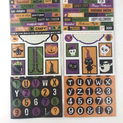 Halloween Words Letters Numbers Stickers Lot of 2 Studio g Flip Pack
