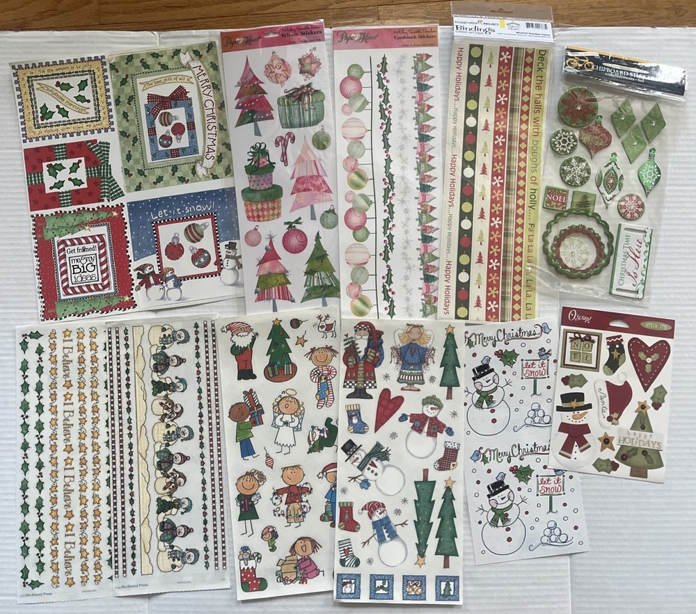 Lot of 11 Me & My Big Ideas, & other Christmas Stickers