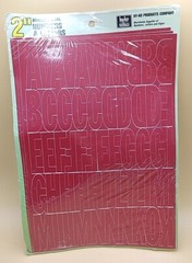 HY-KO Products 30004 Self Adhesive Vinyl Die Cut Numbers & Letters, 2 h, Red