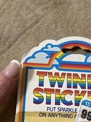 Vintage 80s Prism Twinkle Stickers Butterfly Sparkle Rainbow Unicorn Imperial