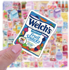 100Pcs Cute Snack, Food, and Drink Stickers Set – Kawaii Small Stickers for T…