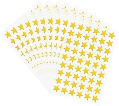 Hybsk 540 Counts Small Gold Star Stickers for Reward 0.5 Inch Metallic Foil Teac