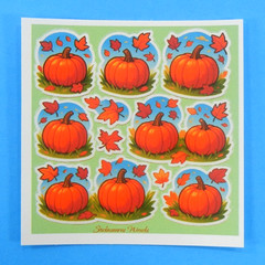 Pumpkins & Fall Leaves Mini Sticker Sheet